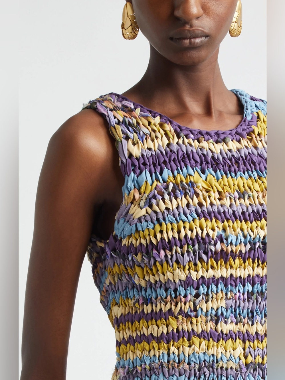 Zimmermann NWT Woven Crochet Knit Crop Top Tank Multicolor Size 1 US 6